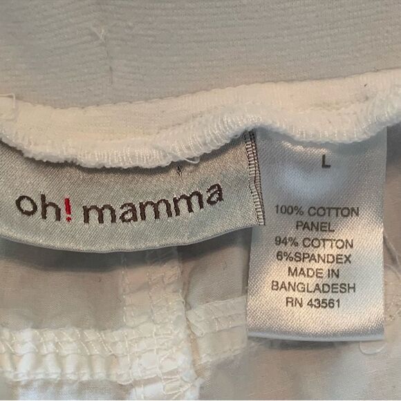 Motherhood Nursing Top Black & White Stripe & Ho Mamma Cargo Capri White L. Set. - Picture 8 of 13